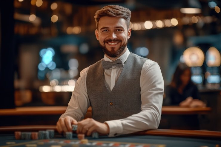 Koleksi permainan slot populer dan meja dealer langsung di rajadewa